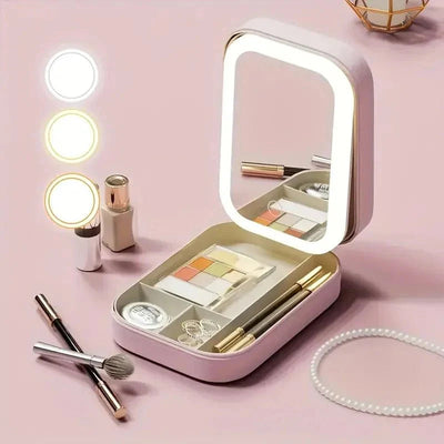 MAKEUP BOX WITH LED MIRROR